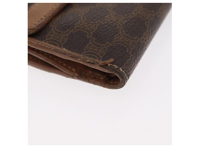 Céline Portafoglio in tela Macadam CELINE PVC 2 pezzi Marrone Beige Auth ti3905 - vista 7