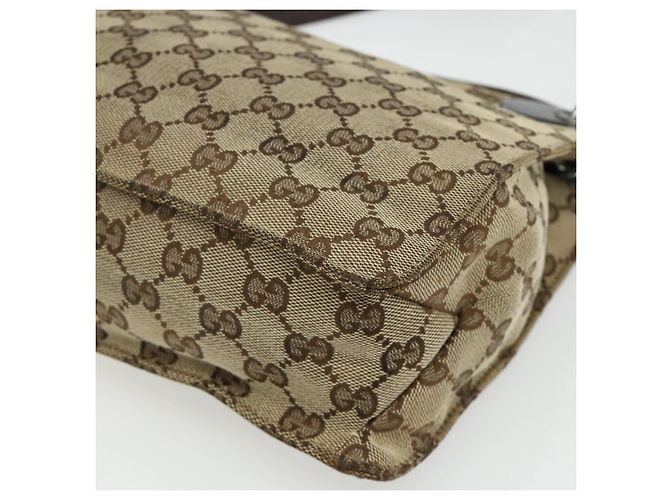 Borsa a Spalla GG Canvas GUCCI Beige Marrone Argento 120841 Auth am11410 - vista 10