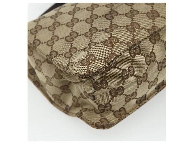 Borsa a Spalla GG Canvas GUCCI Beige Marrone Argento 120841 Auth am11410 - vista 11