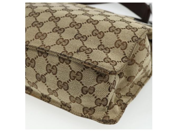 Borsa a Spalla GG Canvas GUCCI Beige Marrone Argento 120841 Auth am11410 - vista 12