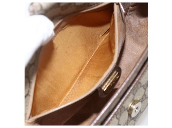 Gucci Borsa a Spalla GG Supreme PVC Beige Oro 001 116 0925 Auth 175362 D'oro - vista 11