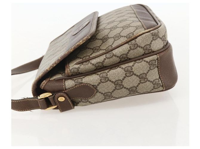 Gucci Borsa a Spalla GG Supreme PVC Beige Oro 001 116 0925 Auth 175362 D'oro - vista 3