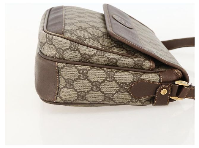 Gucci Borsa a Spalla GG Supreme PVC Beige Oro 001 116 0925 Auth 175362 D'oro - vista 4