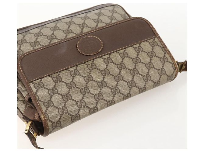 Gucci Borsa a Spalla GG Supreme PVC Beige Oro 001 116 0925 Auth 175362 D'oro - vista 5