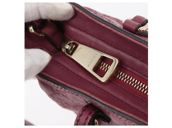 Borsa a Mano GG Canvas Guccissima 2way Viola Oro 353121 Auth 175467 D'oro Porpora - vista 10