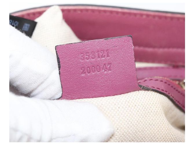 Borsa a Mano GG Canvas Guccissima 2way Viola Oro 353121 Auth 175467 D'oro Porpora - vista 12