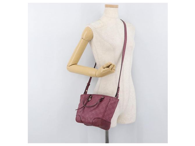 Borsa a Mano GG Canvas Guccissima 2way Viola Oro 353121 Auth 175467 D'oro Porpora - vista 25