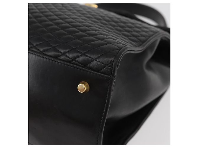 BALLY Borsa a mano in pelle nera e oro Auth YKZ1229 Nero D'oro - vista 14
