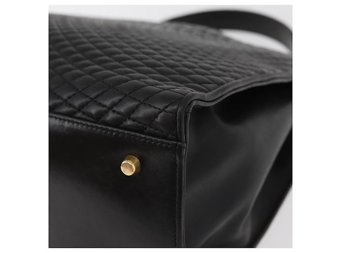 BALLY Borsa a mano in pelle nera e oro Auth YKZ1229 Nero D'oro - vista 16