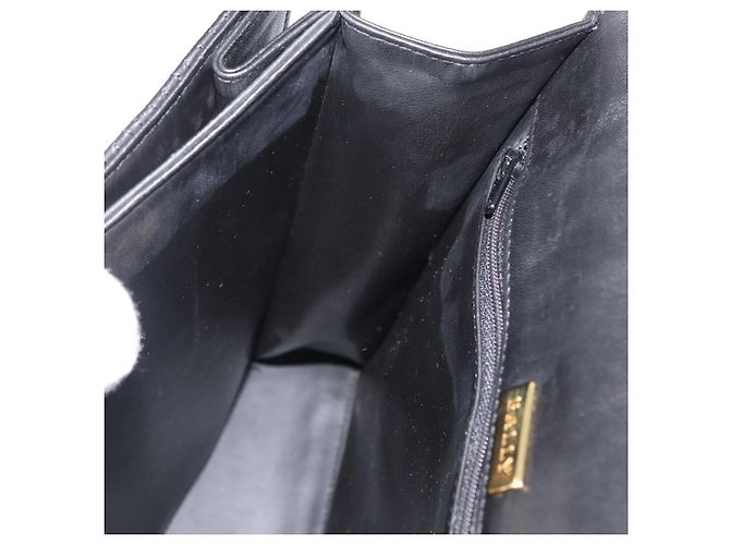 BALLY Borsa a mano in pelle nera e oro Auth YKZ1229 Nero D'oro - vista 20