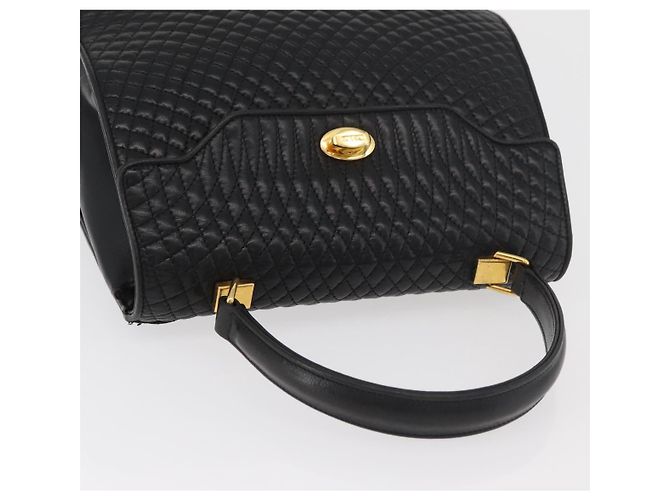 BALLY Borsa a mano in pelle nera e oro Auth YKZ1229 Nero D'oro - vista 6