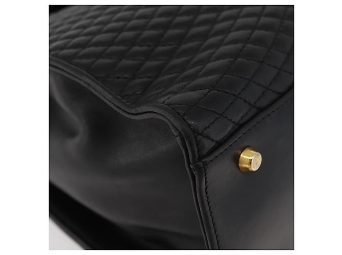 BALLY Borsa a mano in pelle nera e oro Auth YKZ1229 Nero D'oro - vista 9