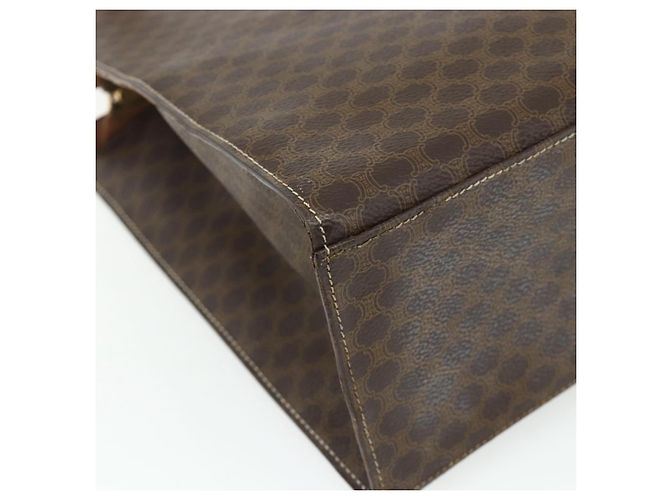 Céline Borsa tote in tela Macadam CELINE in pelle PVC marrone oro Auth mr2299A D'oro - vista 14