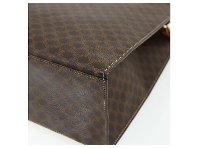 Céline Borsa tote in tela Macadam CELINE in pelle PVC marrone oro Auth mr2299A D'oro - vista 15
