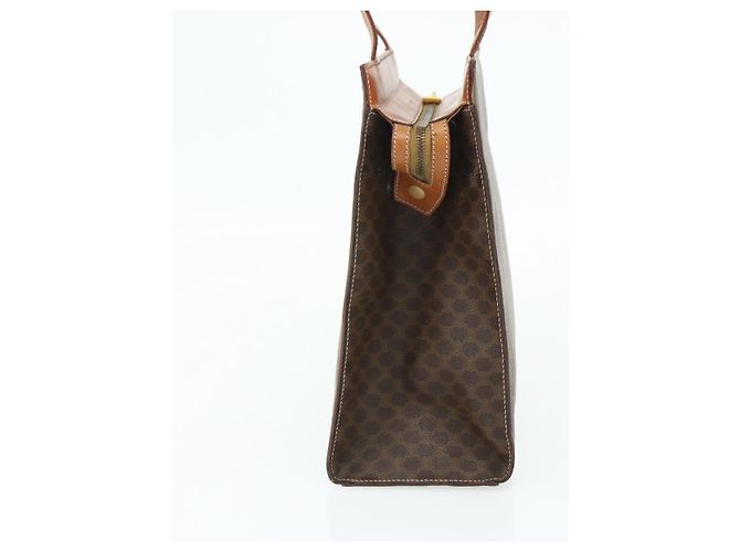 Céline Borsa tote in tela Macadam CELINE in pelle PVC marrone oro Auth mr2299A D'oro - vista 4