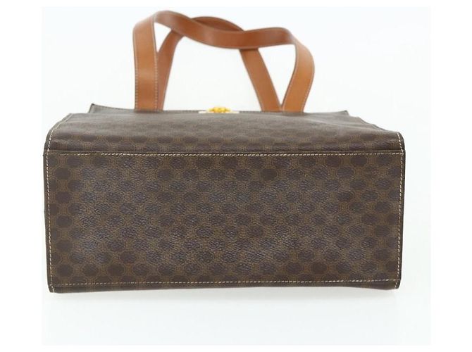 Céline Borsa tote in tela Macadam CELINE in pelle PVC marrone oro Auth mr2299A D'oro - vista 5