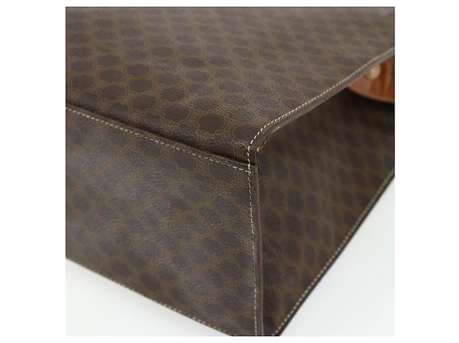 Céline Borsa tote in tela Macadam CELINE in pelle PVC marrone oro Auth mr2299A D'oro - vista 9