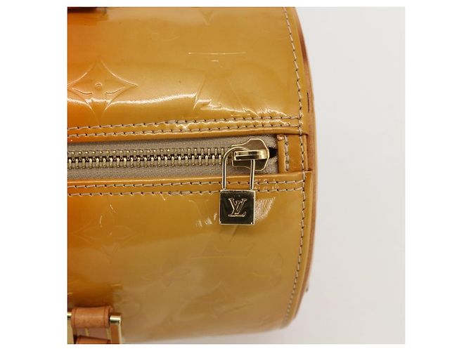 LOUIS VUITTON Borsa a Mano Monogram Vernis Bedford Beige M91006 LV Auth 175595 - vista 17