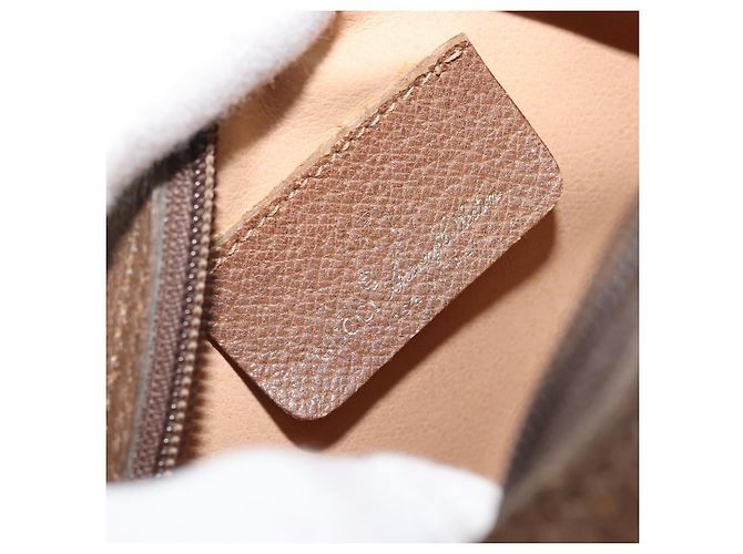 Borsa Sherry Line GG Supreme Web di GUCCI in PVC beige e oro 89 02 066 Auth YKZ1224A D'oro - vista 18