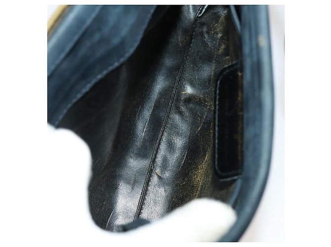 Borsa a Mano Salvatore Ferragamo in Pelle Suede 5 Set Nero Blu Auth 174986 Blu navy - vista 14