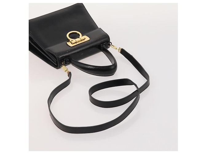 Borsa a Mano Salvatore Ferragamo in Pelle Suede 5 Set Nero Blu Auth 174986 Blu navy - vista 17
