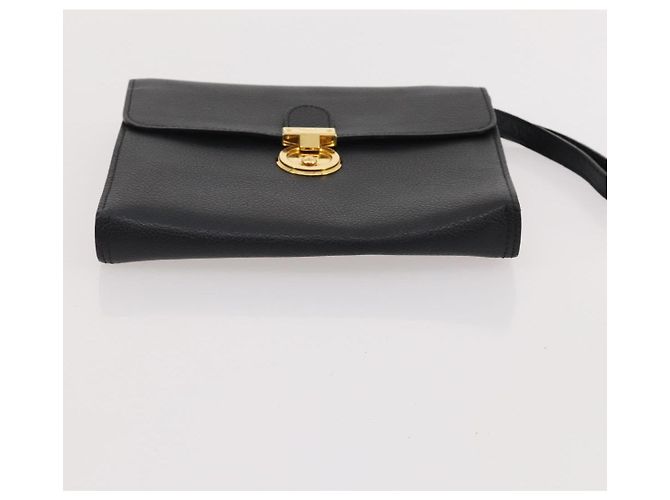 Borsa a Mano Salvatore Ferragamo in Pelle Suede 5 Set Nero Blu Auth 174986 Blu navy - vista 29