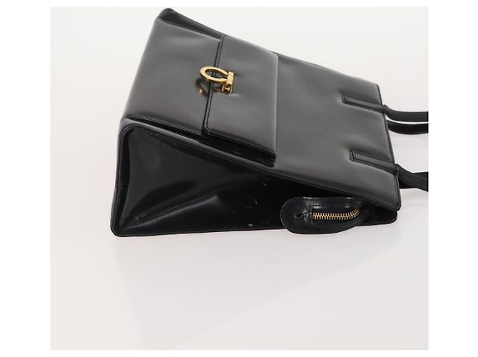 Borsa a Mano Salvatore Ferragamo in Pelle Suede 5 Set Nero Blu Auth 174986 Blu navy - vista 4
