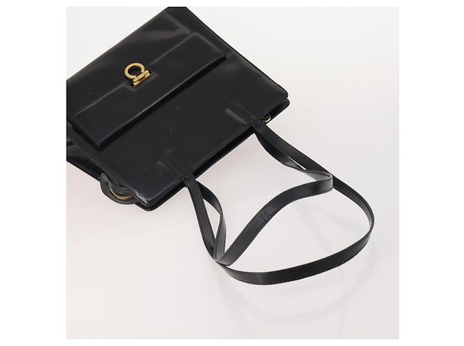 Borsa a Mano Salvatore Ferragamo in Pelle Suede 5 Set Nero Blu Auth 174986 Blu navy - vista 5