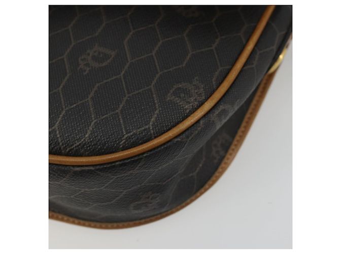 Borsa a Spalla in Tela Honeycomb PVC Nera e Dorata Christian Dior Auth 175786 Nero D'oro - vista 10