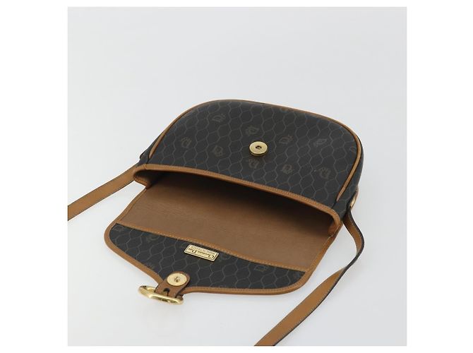 Borsa a Spalla in Tela Honeycomb PVC Nera e Dorata Christian Dior Auth 175786 Nero D'oro - vista 15