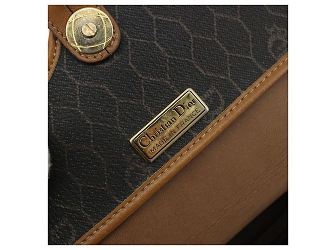 Borsa a Spalla in Tela Honeycomb PVC Nera e Dorata Christian Dior Auth 175786 Nero D'oro - vista 16