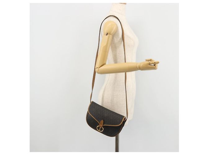 Borsa a Spalla in Tela Honeycomb PVC Nera e Dorata Christian Dior Auth 175786 Nero D'oro - vista 21