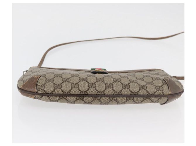 GUCCI GG Supreme Web Sherry Line Tasche aus PVC Beige Gold 904 02 026 Auth ka4002 Golden - Ansicht 5