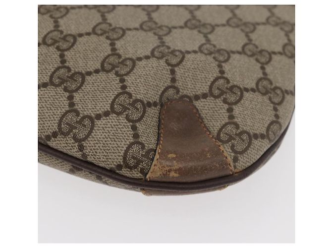 GUCCI GG Supreme Web Sherry Line Tasche aus PVC Beige Gold 904 02 026 Auth ka4002 Golden - Ansicht 9