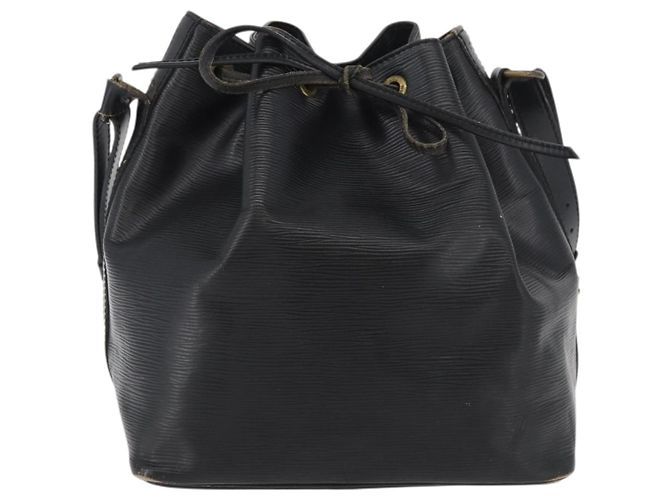 Noe LOUIS VUITTON Borsa a Spalla Petit Noé Epi Nera M44102 LV Auth 175772 Nero - vista 13