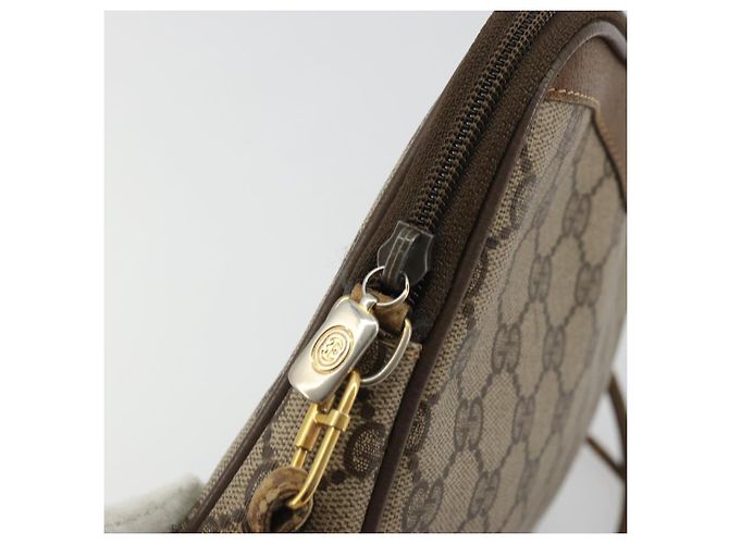 Gucci Borsa a Spalla GG Supreme PVC Beige Oro 97 02 068 Auth 175170 D'oro - vista 10