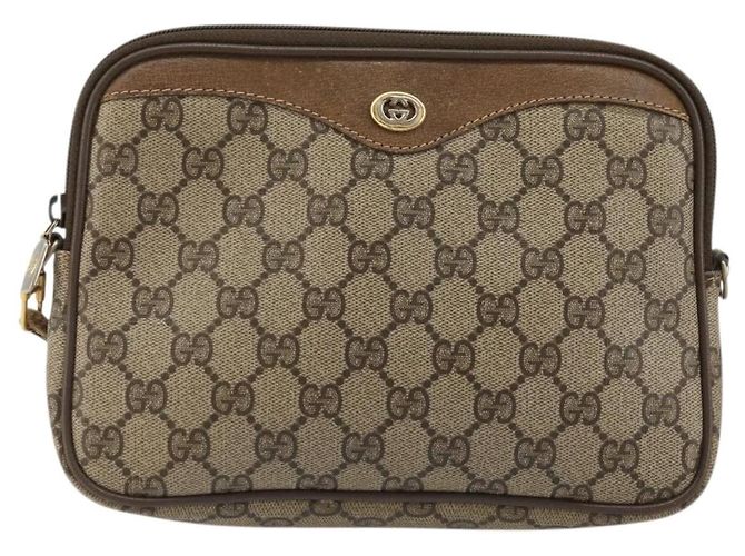 Gucci Borsa a Spalla GG Supreme PVC Beige Oro 97 02 068 Auth 175170 D'oro - vista 13