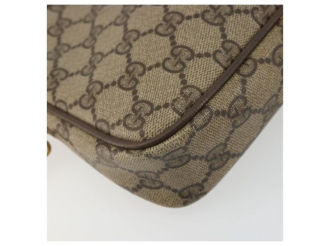 Gucci Borsa a Spalla GG Supreme PVC Beige Oro 97 02 068 Auth 175170 D'oro - vista 14