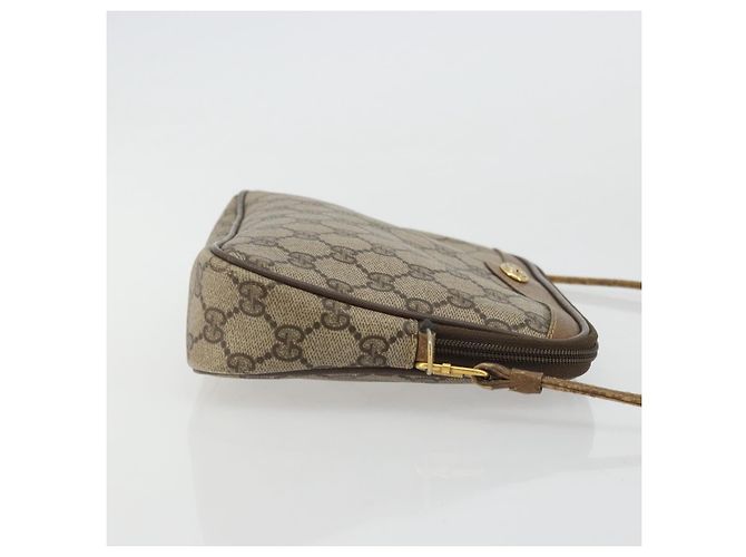 Gucci Borsa a Spalla GG Supreme PVC Beige Oro 97 02 068 Auth 175170 D'oro - vista 3