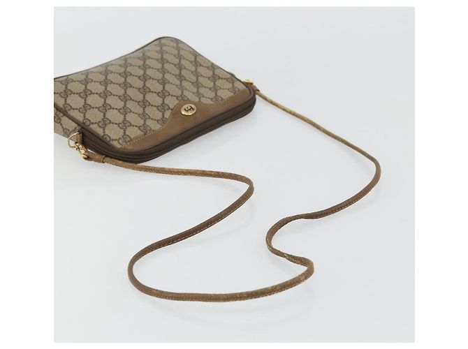 Gucci Borsa a Spalla GG Supreme PVC Beige Oro 97 02 068 Auth 175170 D'oro - vista 7
