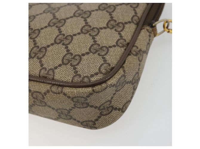 Gucci Borsa a Spalla GG Supreme PVC Beige Oro 97 02 068 Auth 175170 D'oro - vista 9