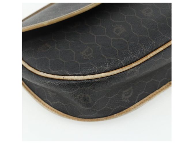 Borsa a spalla in tela a nido d'ape PVC nera e oro Christian Dior Auth mr2296 Nero D'oro - vista 11