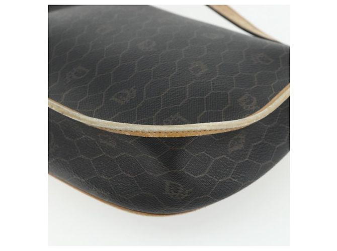 Borsa a spalla in tela a nido d'ape PVC nera e oro Christian Dior Auth mr2296 Nero D'oro - vista 12