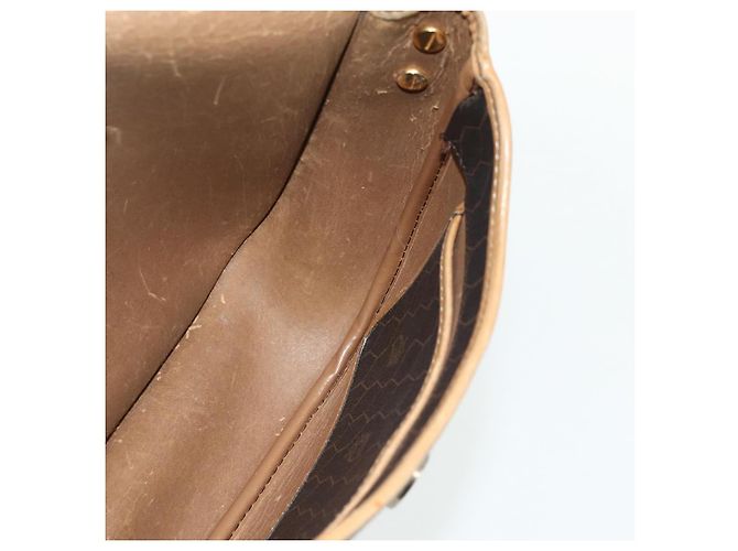 Borsa a spalla in tela a nido d'ape PVC nera e oro Christian Dior Auth mr2296 Nero D'oro - vista 18