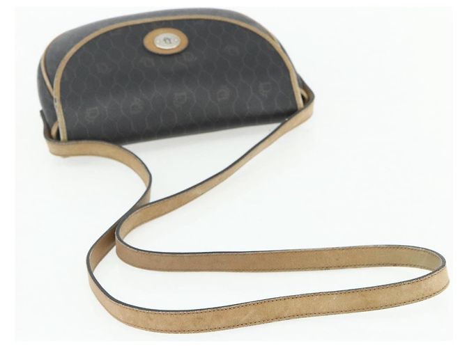 Borsa a spalla in tela a nido d'ape PVC nera e oro Christian Dior Auth mr2296 Nero D'oro - vista 7