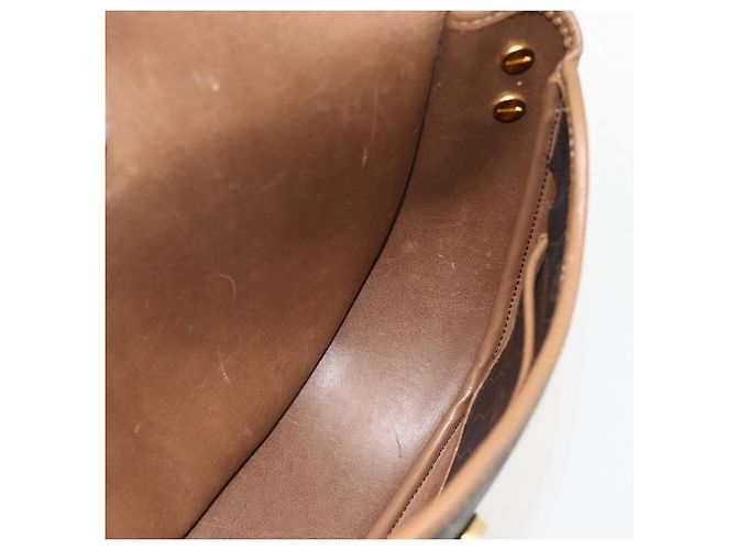 Borsa a spalla in tela a nido d'ape PVC nera e oro Christian Dior Auth YKZ1544 - vista 17