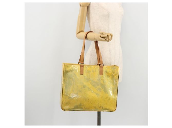 LOUIS VUITTON Sac Tote Columbus Monogram Vernis Gris M91028 LV Auth BA12089 - vue 25