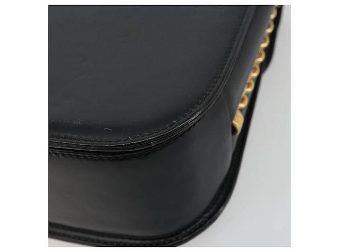 Borsa a spalla in pelle Gucci nera e oro Auth 175138 Nero D'oro - vista 17