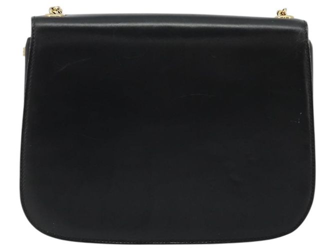 Borsa a spalla in pelle Gucci nera e oro Auth 175138 Nero D'oro - vista 2