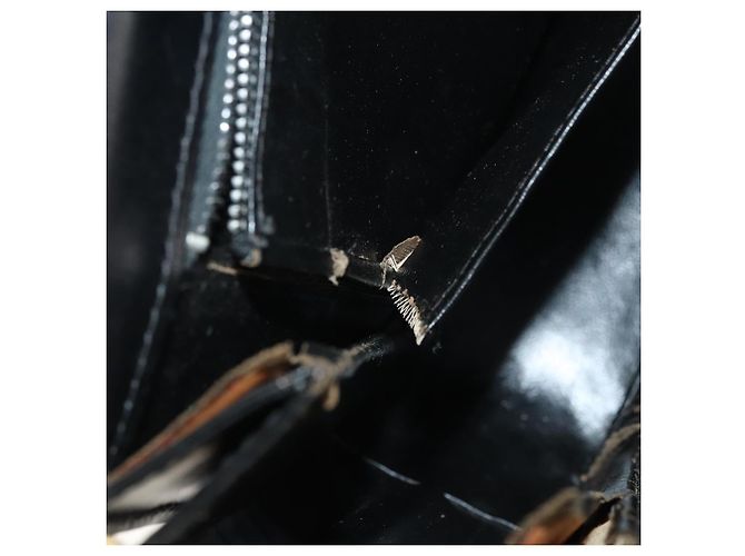 Borsa a spalla in pelle Gucci nera e oro Auth 175138 Nero D'oro - vista 25